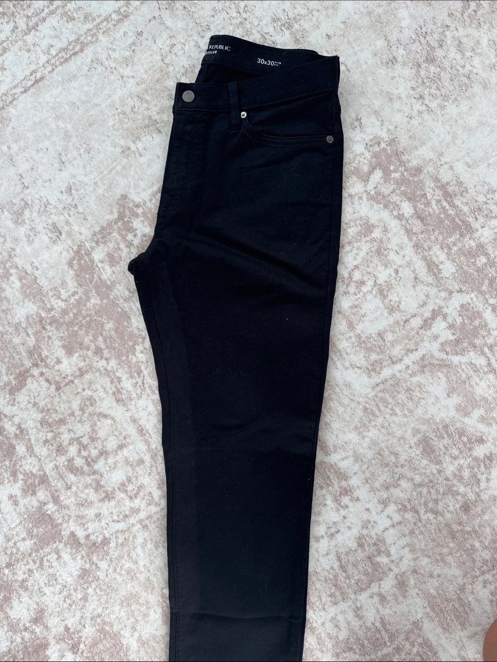 Banana Republic traveler Men's Black Slim Straight Jeans 30x30